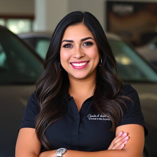 Portrait of Maria Garcia, Customer Relations Manager at Ocean Drive Motors